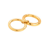 Simple Two Layer Ring Set Edelstahl Ring Gold
