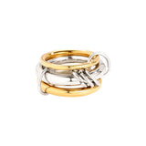Three Layer Gold And Silver Ring Set Edelstahl Ring Gold Silber