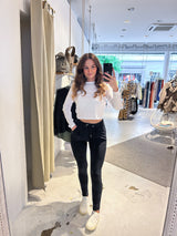 Stoffhose mit Kordelzug Schwarz