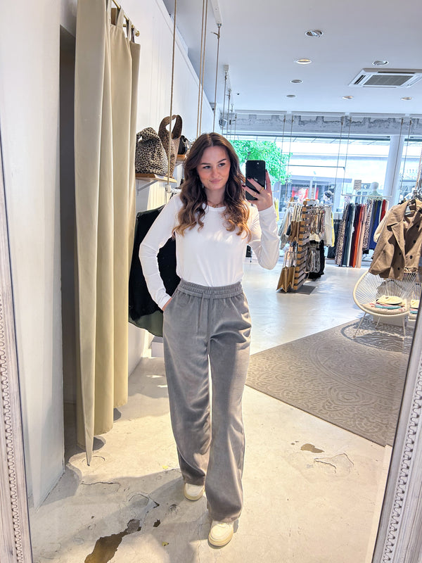 Cordhose Hellgrau