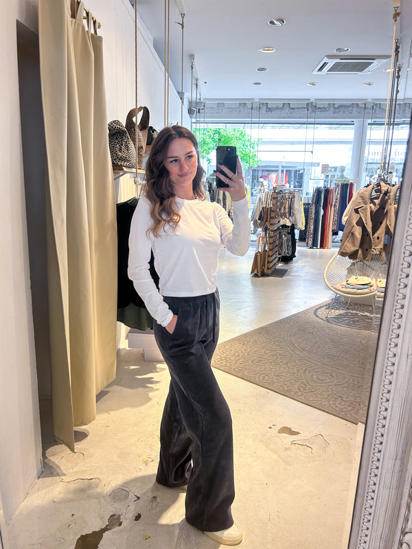 Cordhose Dunkelgrau