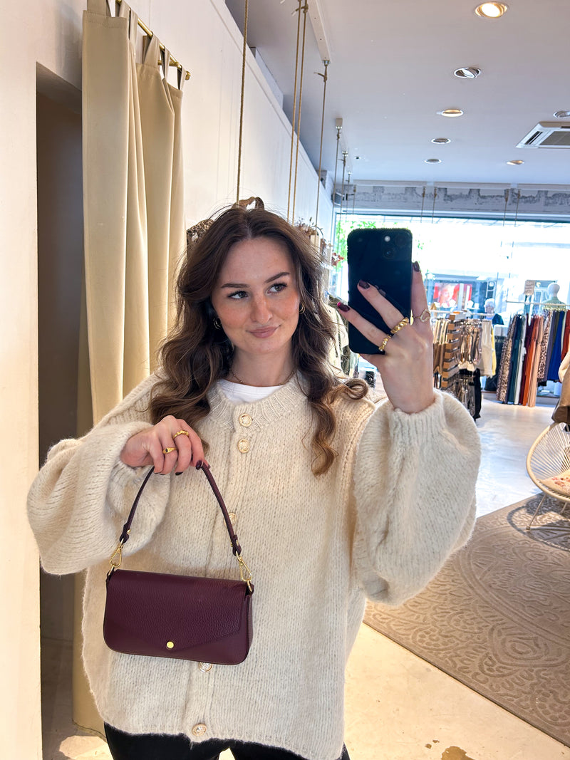 Clutch Bag Weinrot