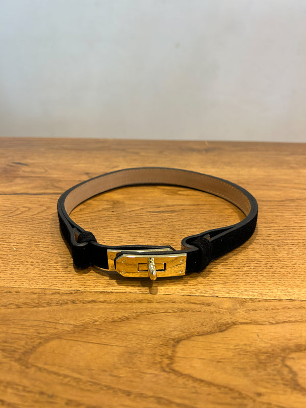 Leder Gürtel - Schwarz / Gold