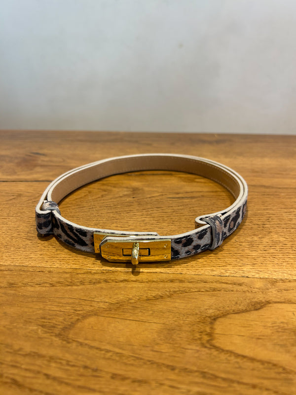 Velours Gürtel - Leo / Gold