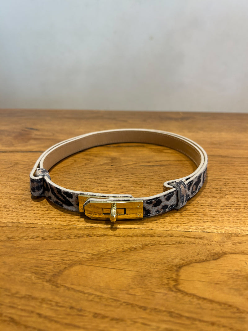 Velours Gürtel - Leo / Gold