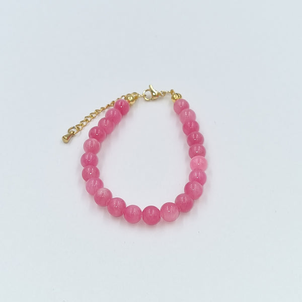 Beads By Brown Armband mit Perlen Hot Pink