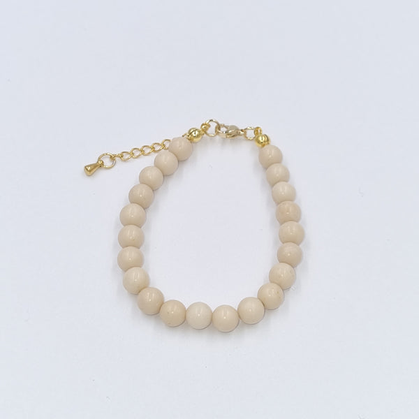 Beads By Brown Armband mit Perlen Beige