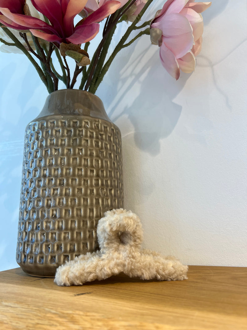 Teddy Haarklammer Beige