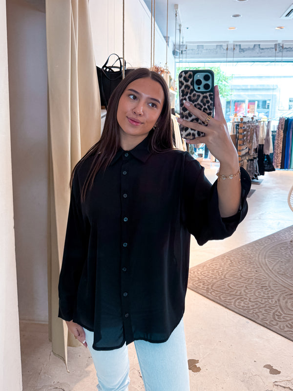 Kurze Bluse Schwarz