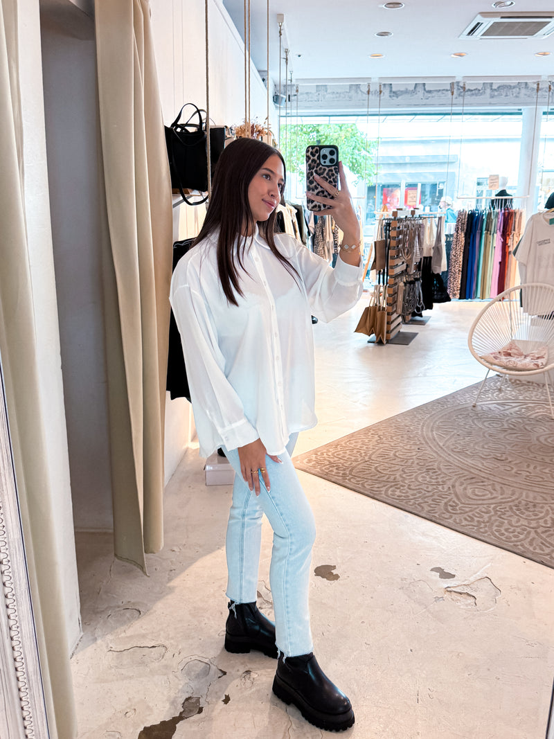 Kurze Bluse Weiß