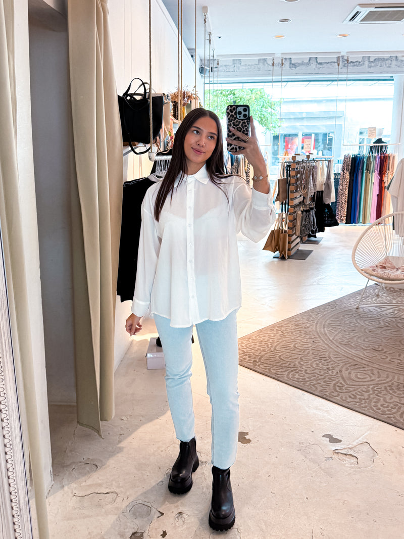 Kurze Bluse Weiß
