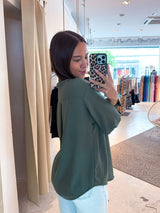 Kurze Bluse Olive