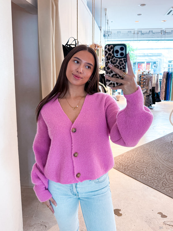 Strickjacke Pink