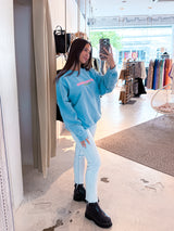 You Are Enough Crew Neck Hellblau