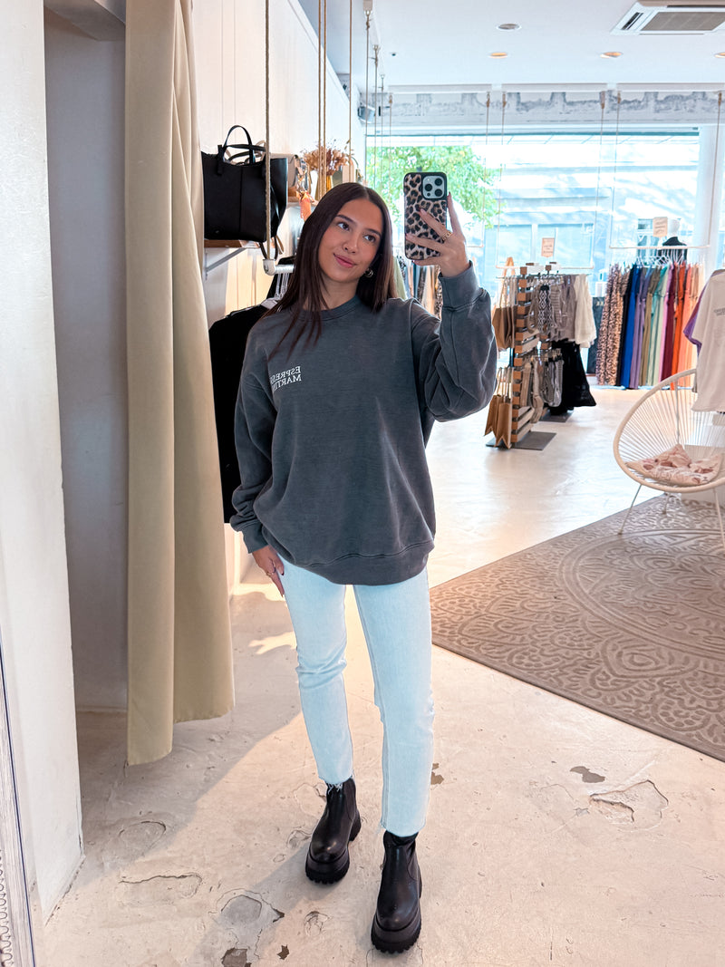 Espresso Martini Crew Neck Dunkelgrau