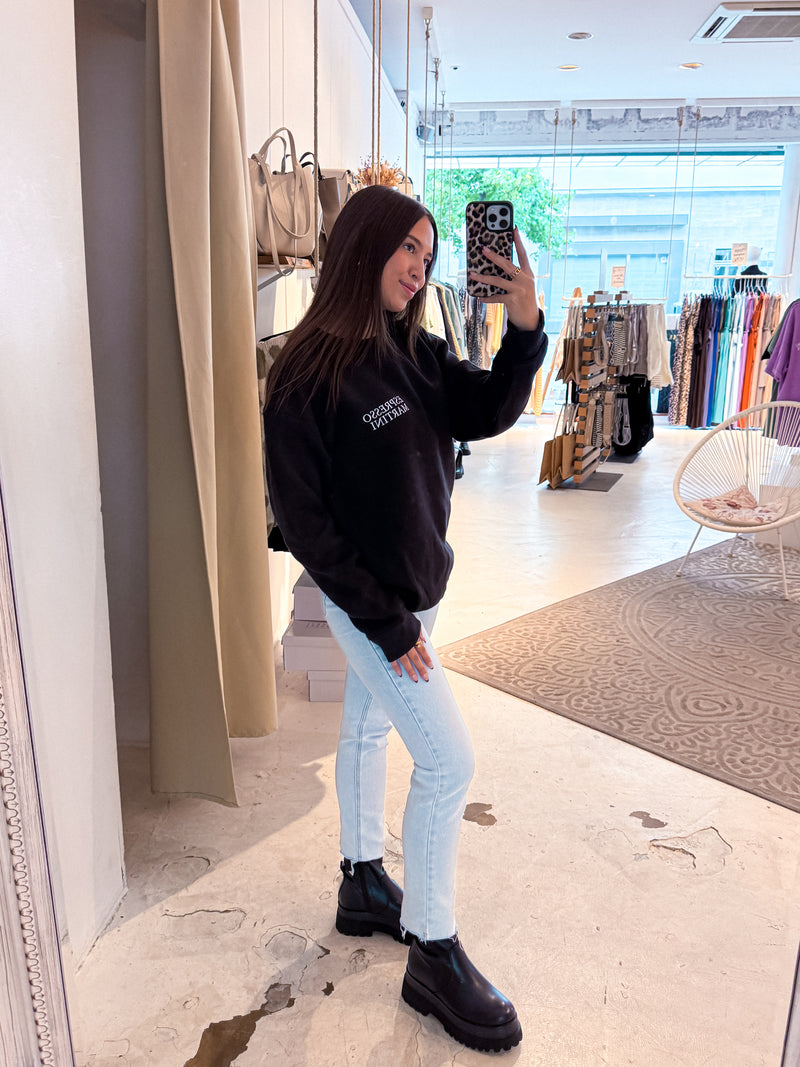 Espresso Martini Crew Neck Schwarz
