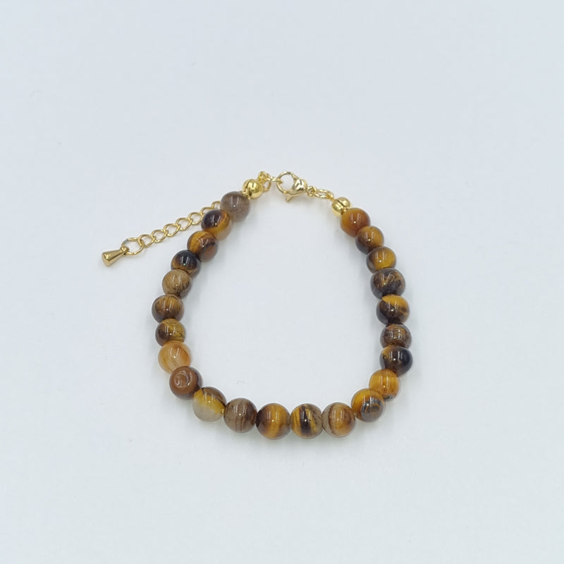 Beads By Brown Armband mit Perlen Brown Mix