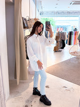 Long Bluse Weiß