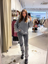 Grober Strickpullover Dunkelgrau