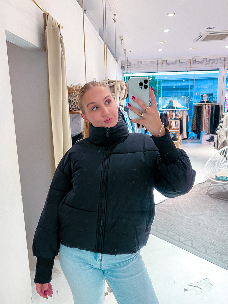 Jara Boxy Puffer Jacket Black