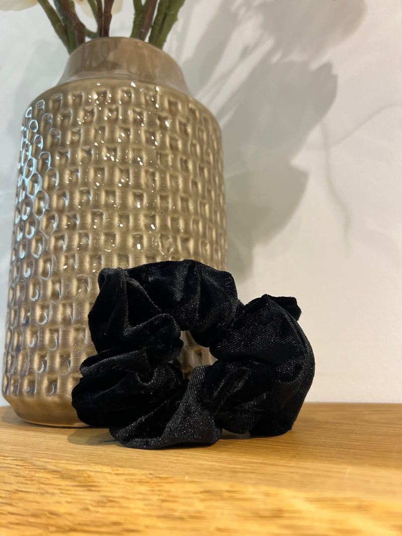 Samt Scrunchie Schwarz