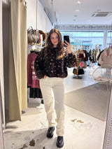 Strickpullover mit Leomuster Braun