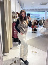 Teddy Weste mit Knopfleiste Leo Taupe