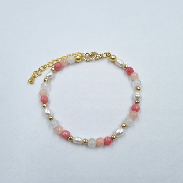 Beads By Brown Armband mit kleinen Perlen Coral-Rose