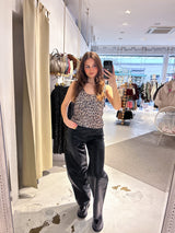 Top mit Pailletten und Leomuster