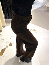 Straight Jeans mit Leomuster Braun