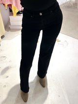 Wide Leg Jeans Classic Schwarz