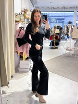 Wide Leg Jeans Classic Schwarz