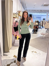 Ribbed Langarm Shirt Olive