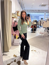 Ribbed Langarm Shirt Olive