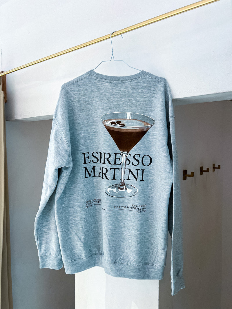 Espresso Martini Crew Neck Hellgrau