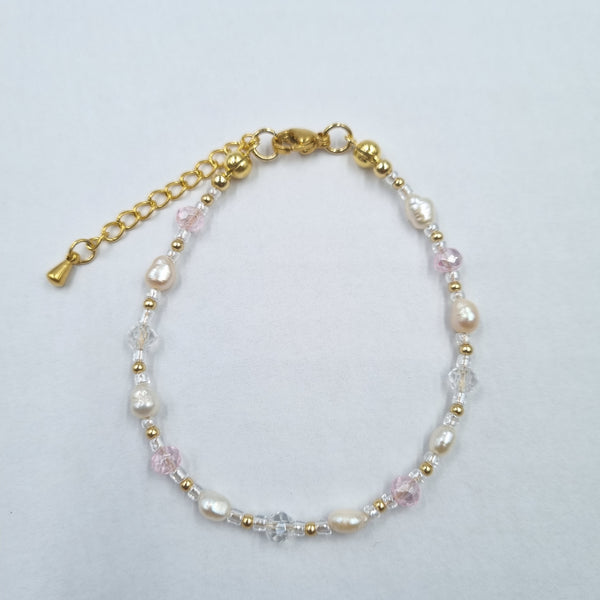 Beads By Brown Perlenmix Armband Pink Pearl Shine