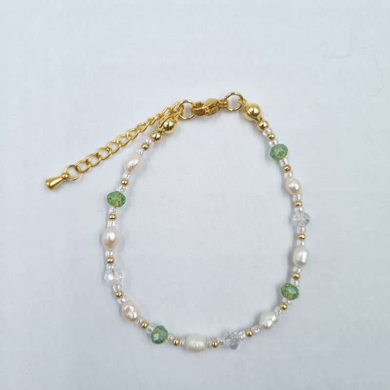 Beads By Brown Perlenmix Armband Malachy Green Pearl Shine