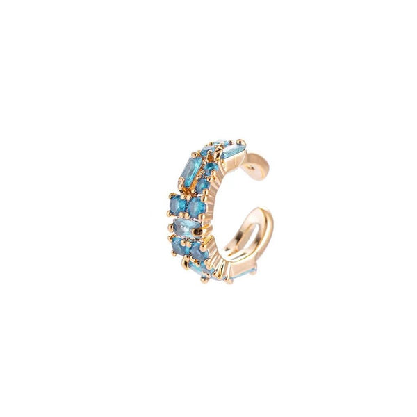 Sierra Vergoldeter Earcuff Gold/Hellblau