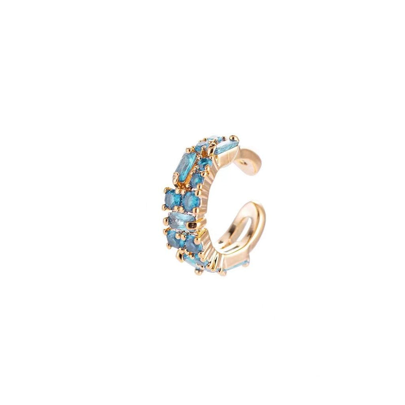 Sierra Vergoldeter Earcuff Gold/Hellblau