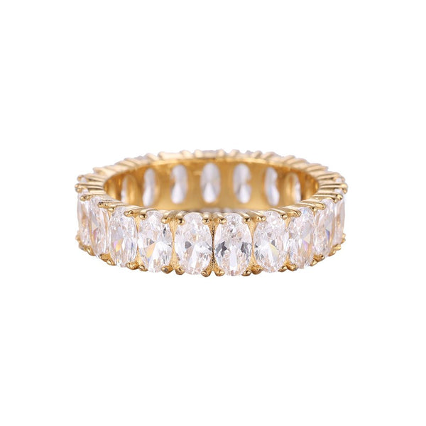 Egg Diamonds 2.0 Edelstahl Ring Gold