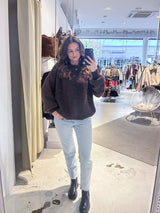 Oversized Strickpullover Braun