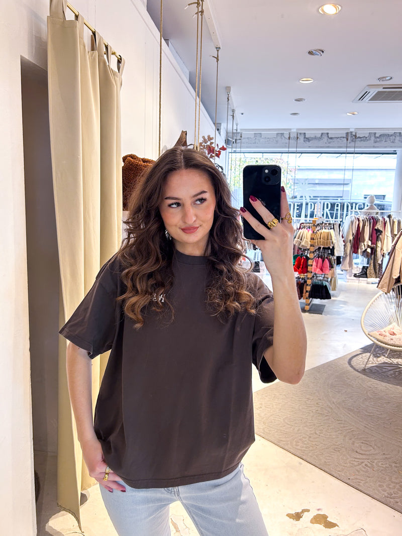 Guarda Heavy Oversized Tee Washed Walnut Brown