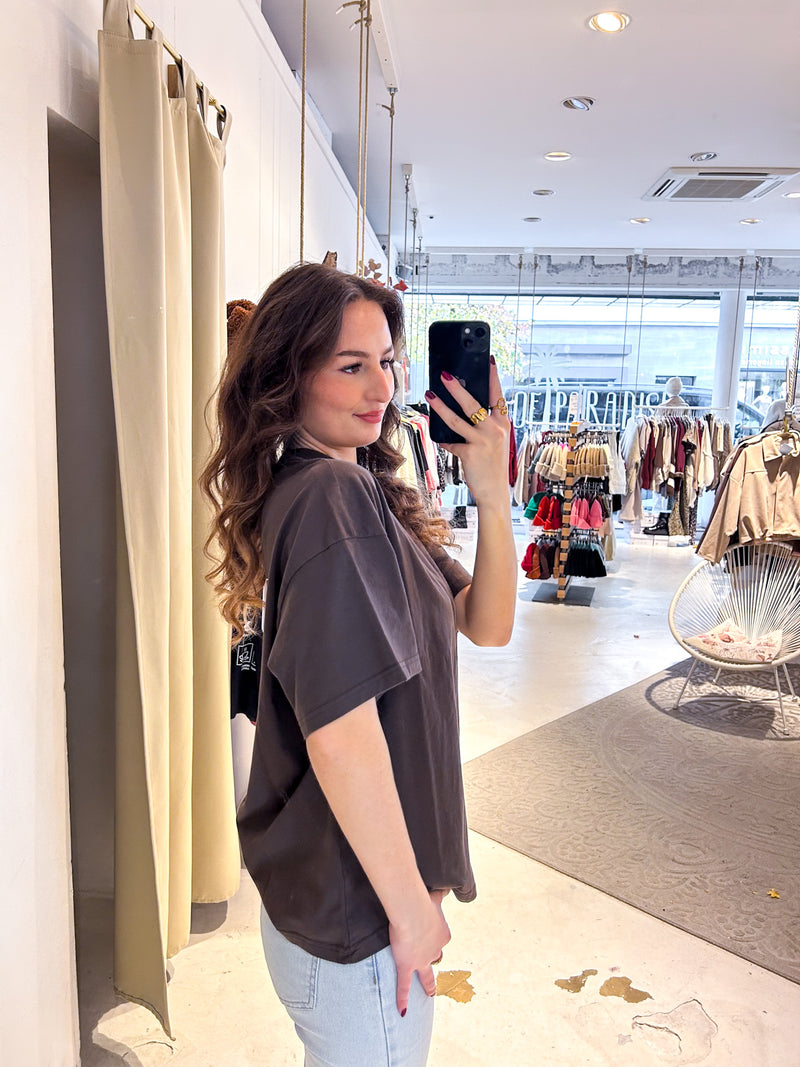 Guarda Heavy Oversized Tee Washed Walnut Brown