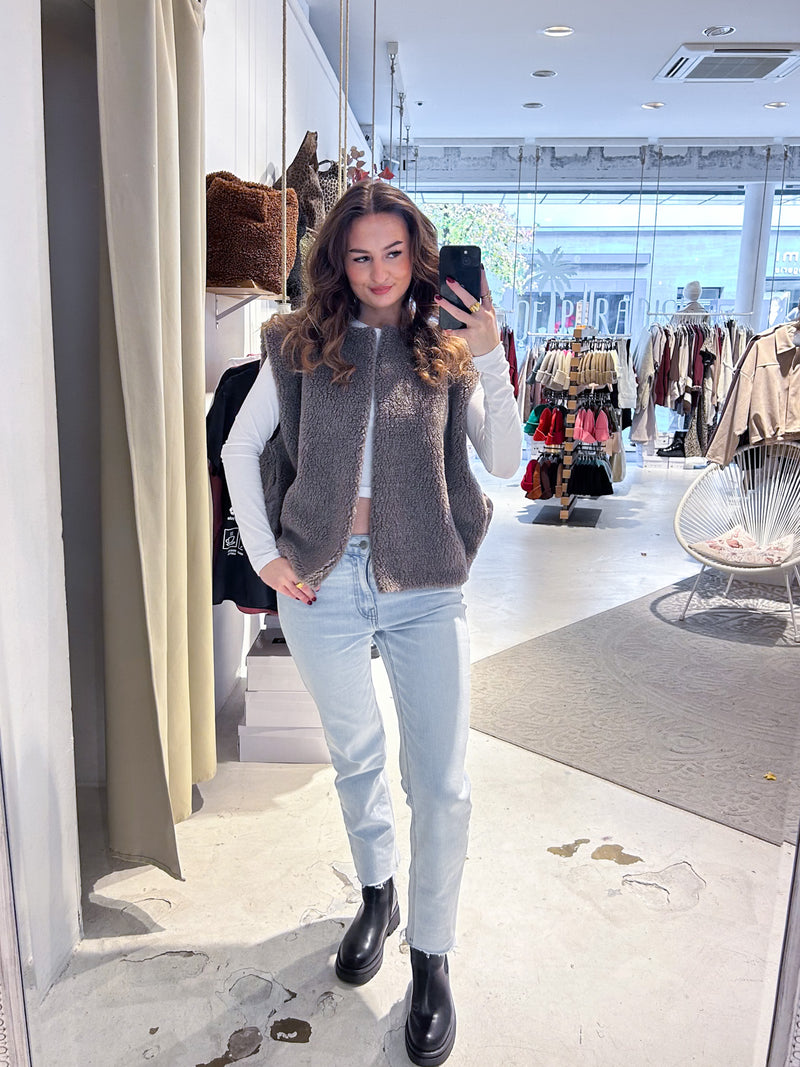 Teddy Weste Hellbraun