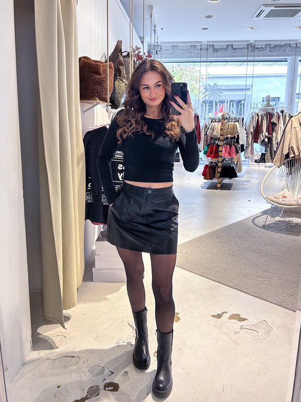 Kunstleder Rock Schwarz