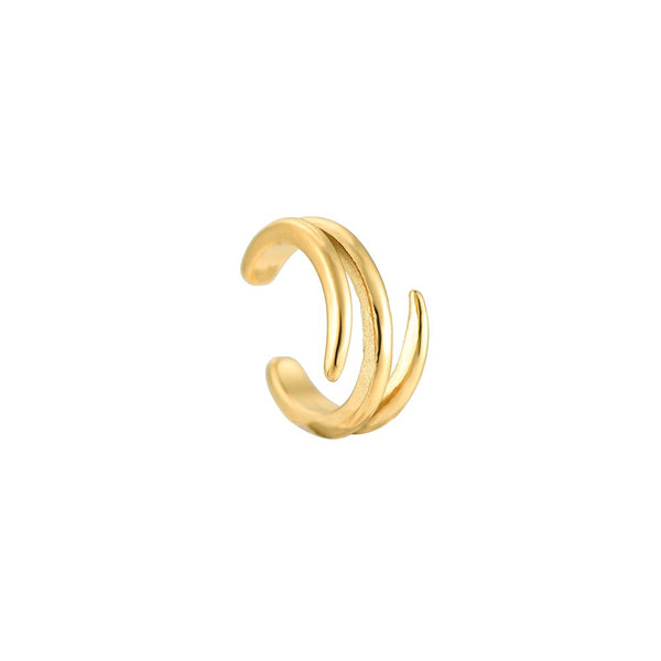 Simple Multiloop Edelstahl Earcuff Gold