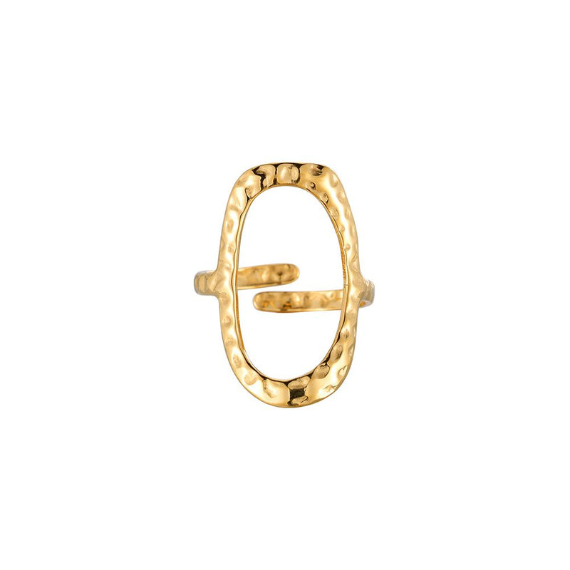 Wait For You Edelstahl Ring Gold