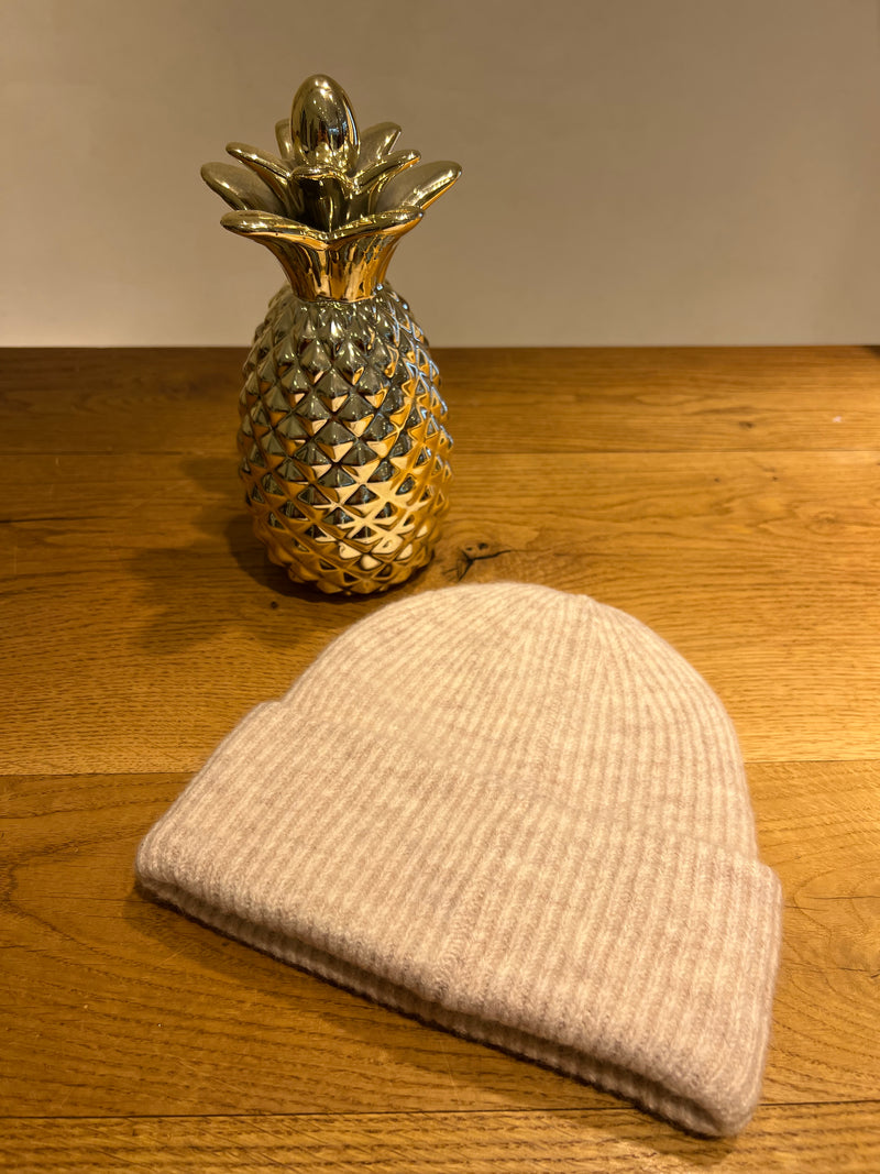 Beanie Beige Meliert