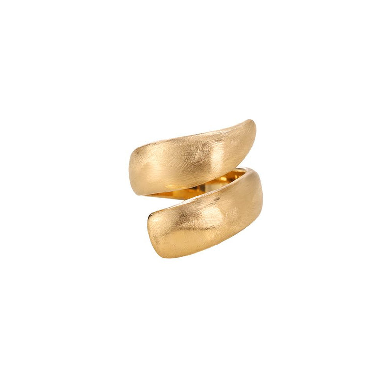 Matte Never The Same Twine Edelstahl Ring Gold