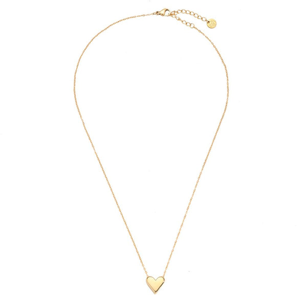 Simple Heart In Thin Chain Edelstahl Halskette Gold